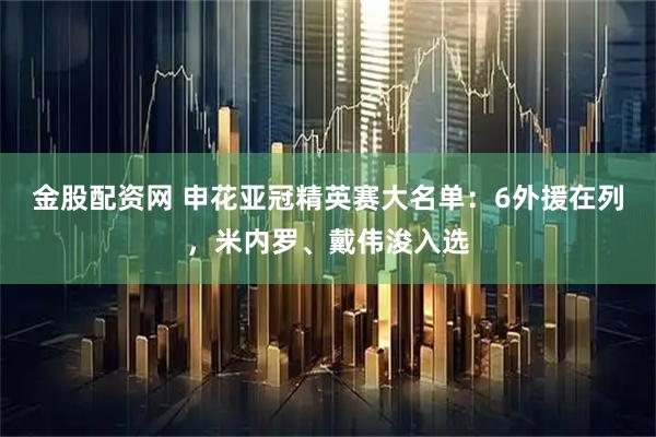 金股配资网 申花亚冠精英赛大名单：6外援在列，米内罗、戴伟浚入选