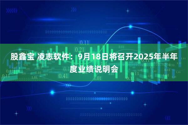 股鑫宝 凌志软件：9月18日将召开2025年半年度业绩说明会