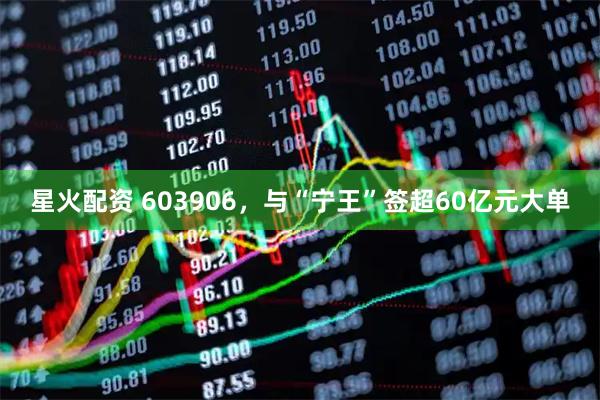 星火配资 603906，与“宁王”签超60亿元大单