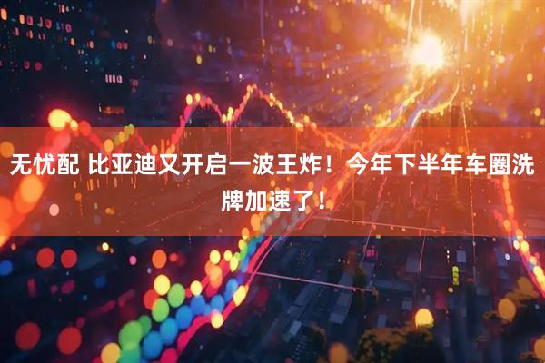 无忧配 比亚迪又开启一波王炸！今年下半年车圈洗牌加速了！