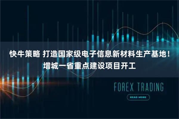 快牛策略 打造国家级电子信息新材料生产基地!增城一省重点建设项目开工